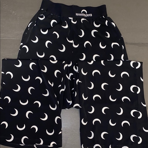 Warineserrb Small Black and White Crescent Moon Pajama Pants - Picture 5 of 9